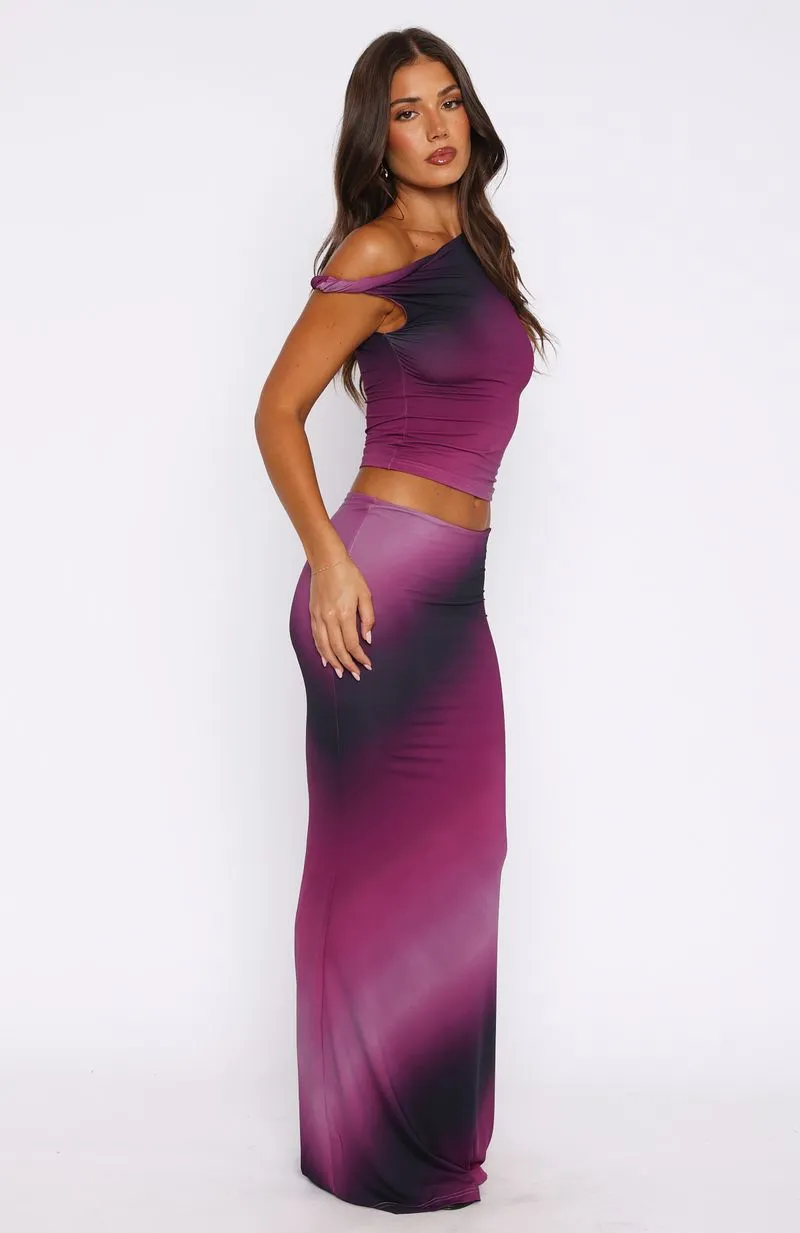 Sweet Salutations Maxi Skirt Boysenberry Ripple Creative Look