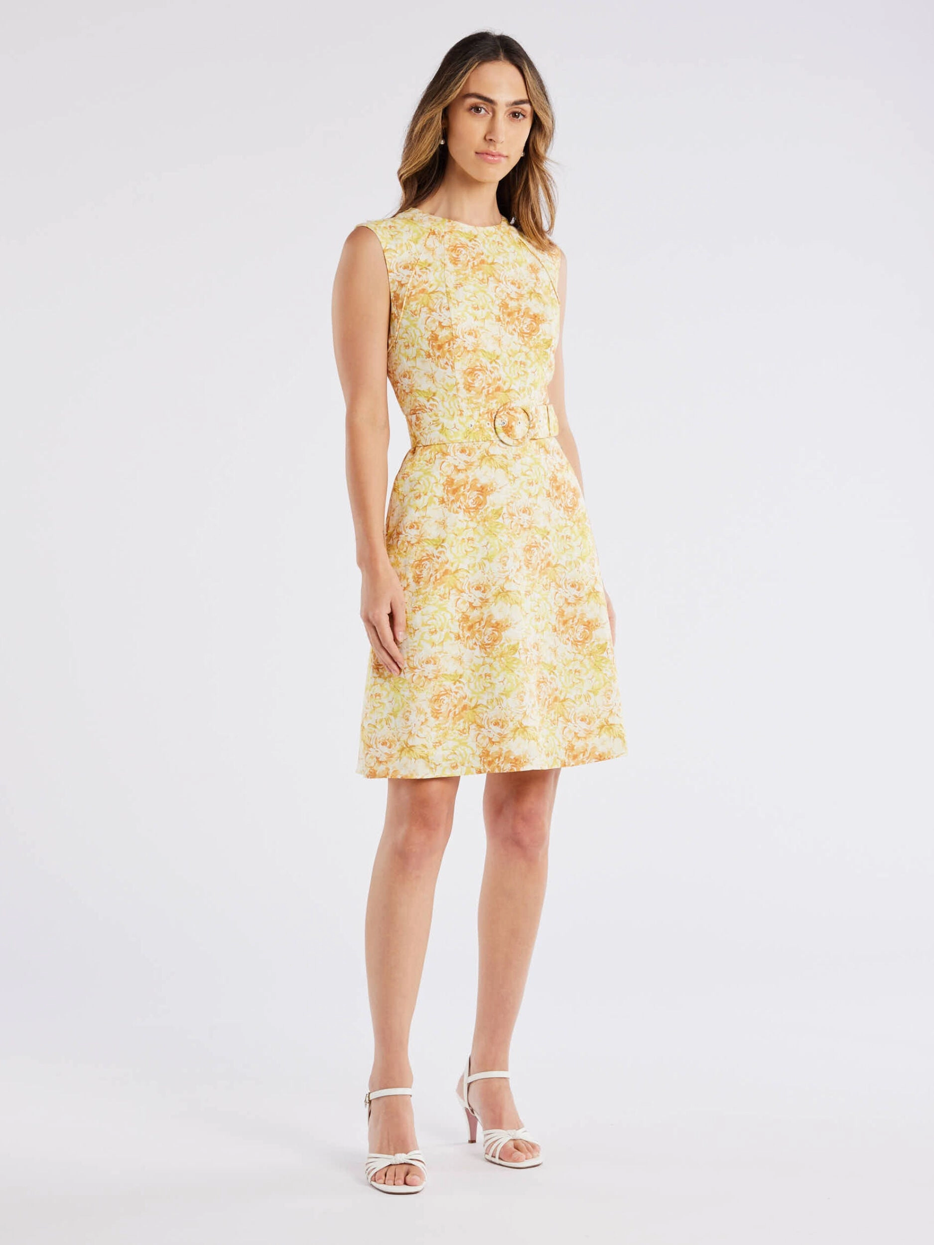Neutral Form Sunflower Bloom Dress