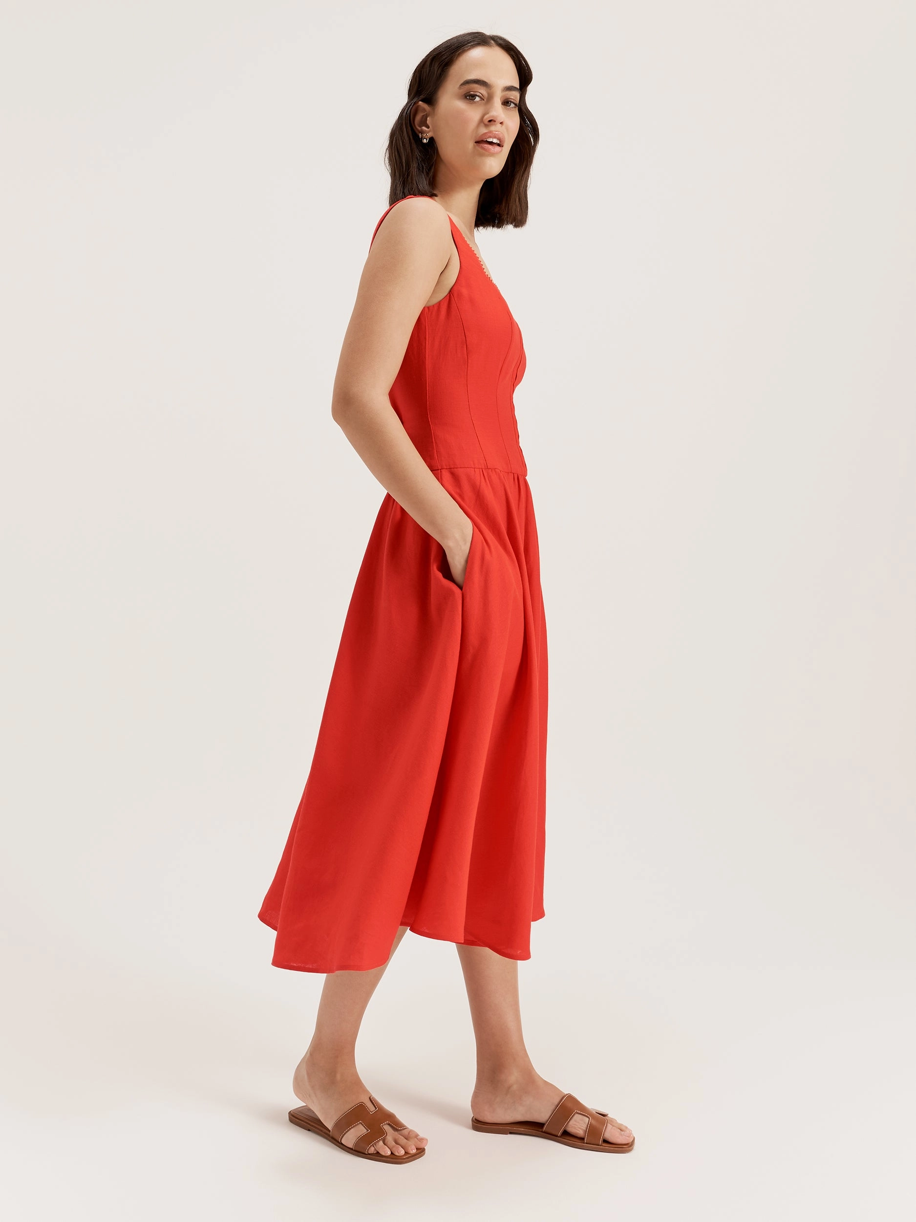 Trendy Design Light Coral Coralli Midi Dress