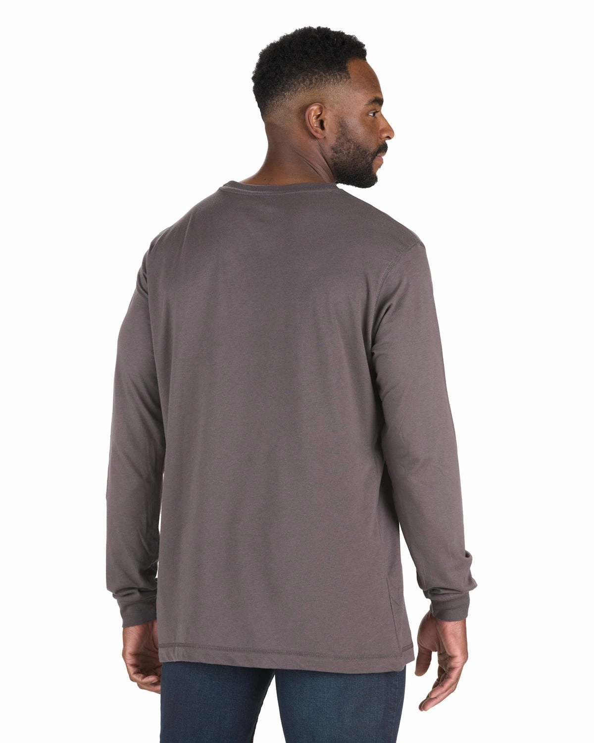 Berne Mens Signature Performance Slate Cotton Blend L/S T-Shirt Smart Layering Perfect Fit Wear