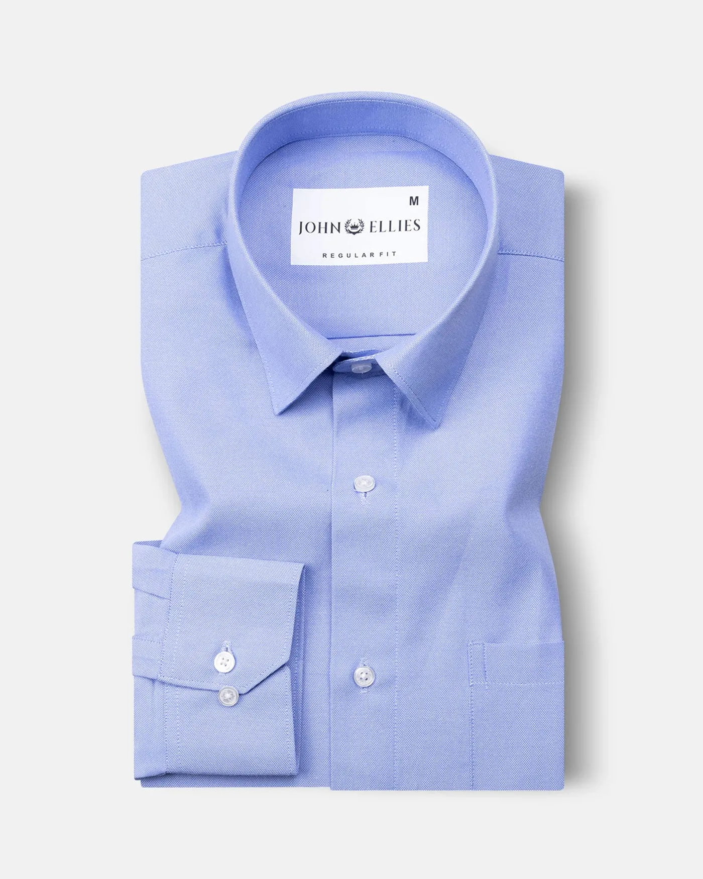 Renato Privilege Ciel Blue Plain Oxford Cotton Shirt