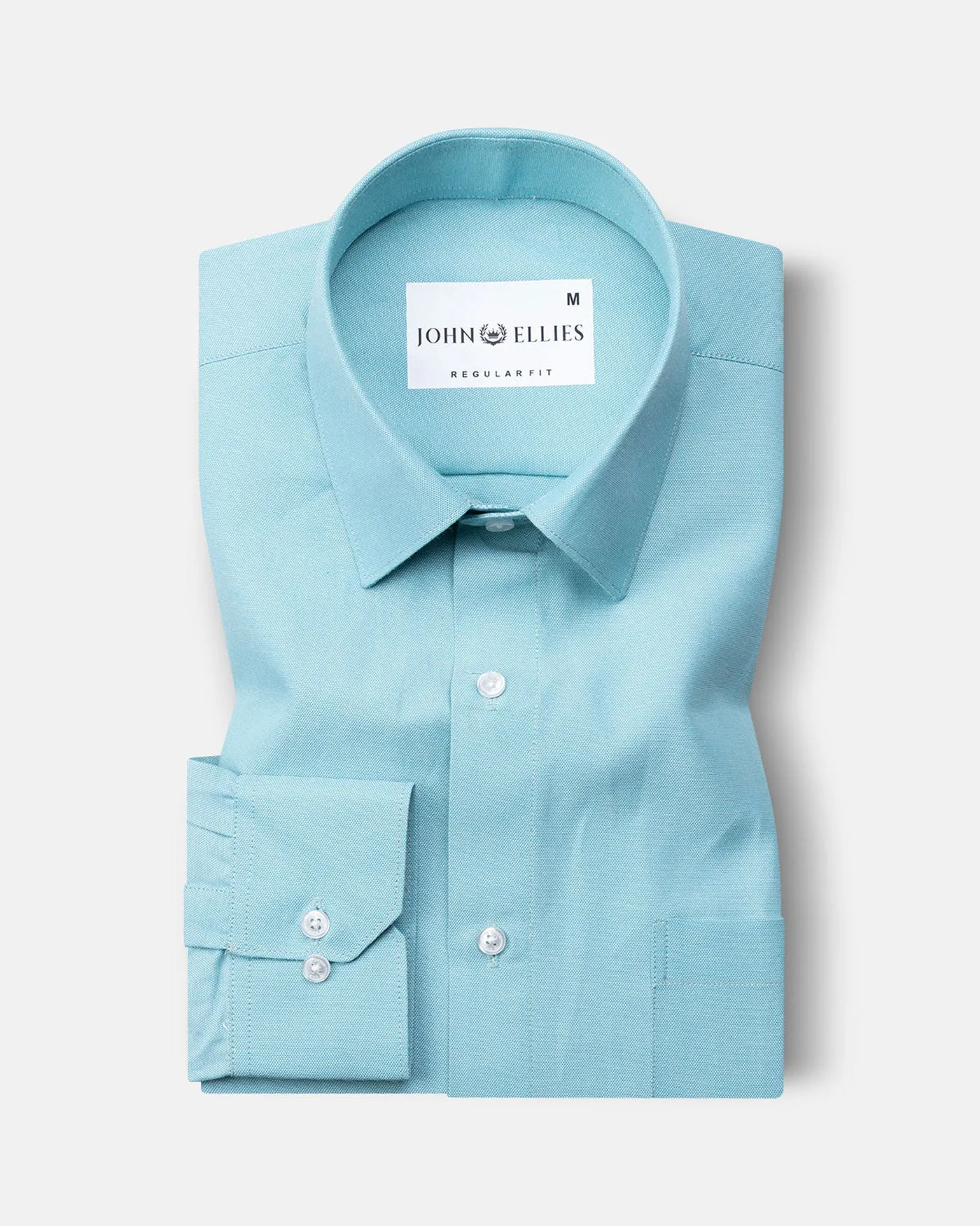 Renato Privilege Turquoise Blue Plain Oxford Cotton Shirt