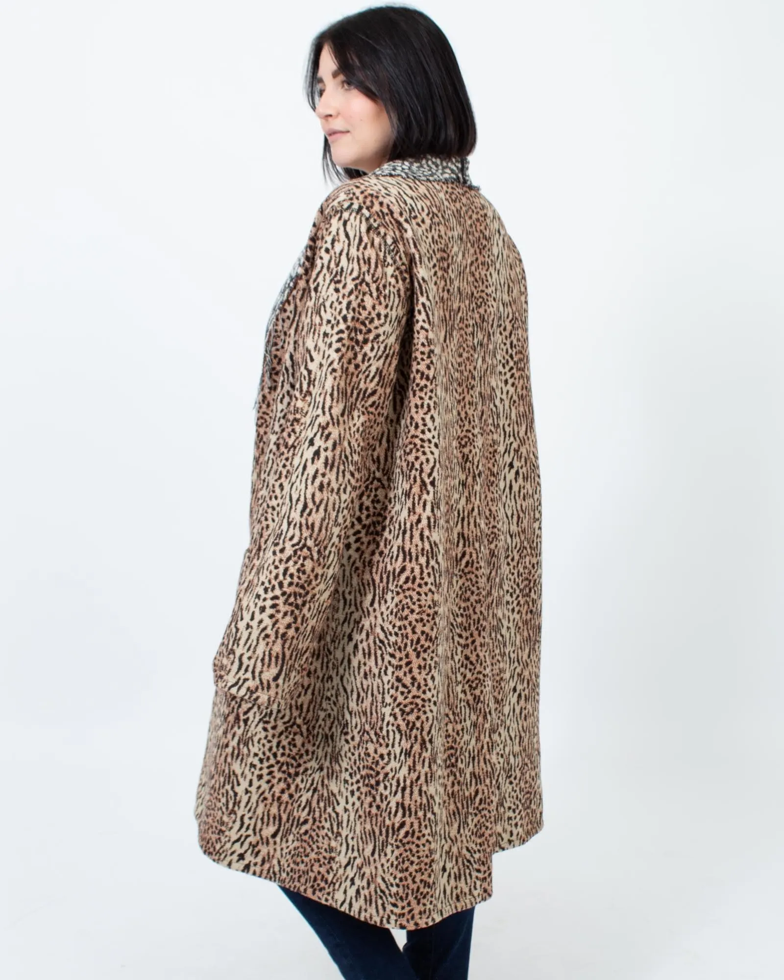 Reversible Peacoat with Waist Belt