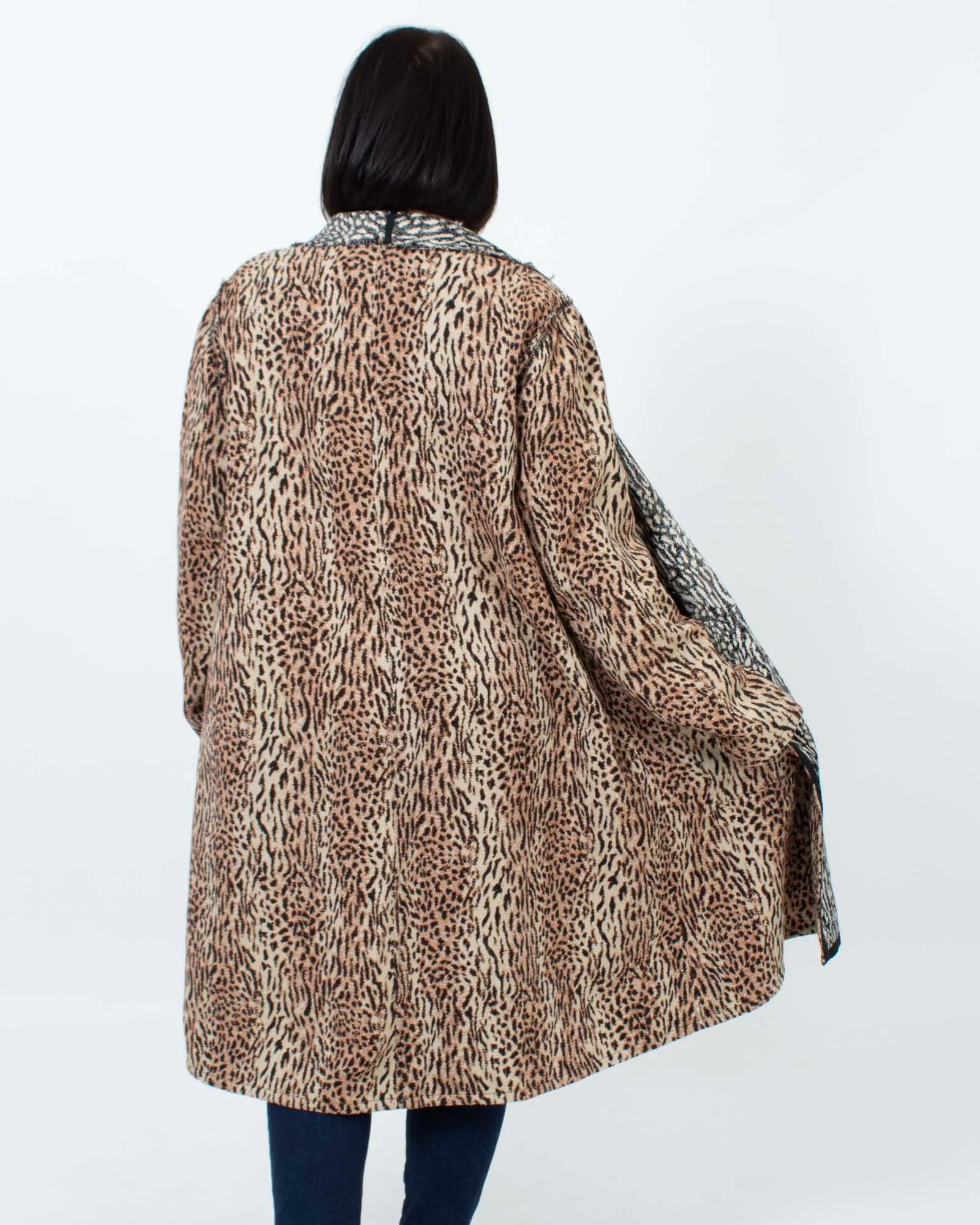 Reversible Peacoat with Waist Belt