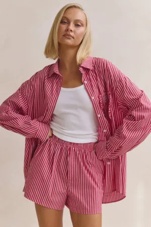 Briar Boxer Short (Red) embroidery work spandex blend