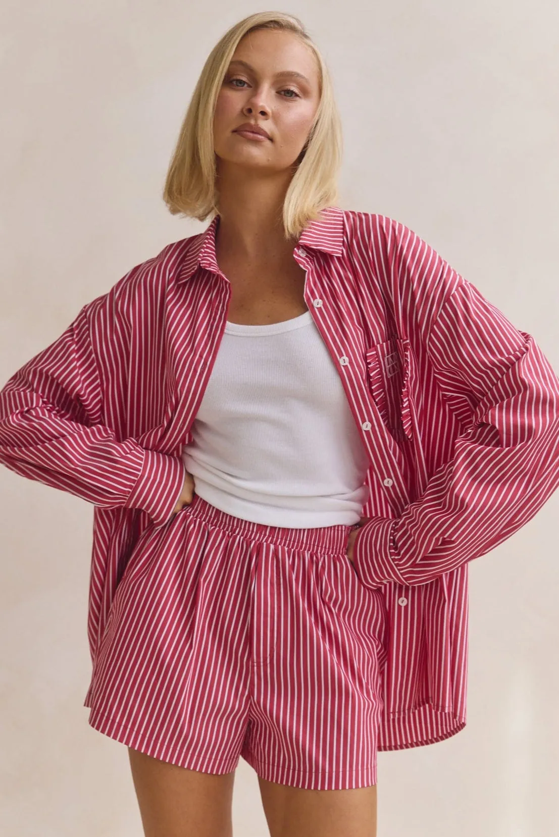 Briar Boxer Short (Red) embroidery work spandex blend