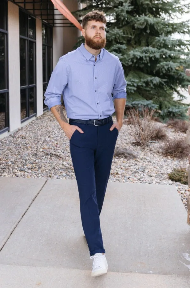 Rhone Commuter Shirt, Blue Stripe
