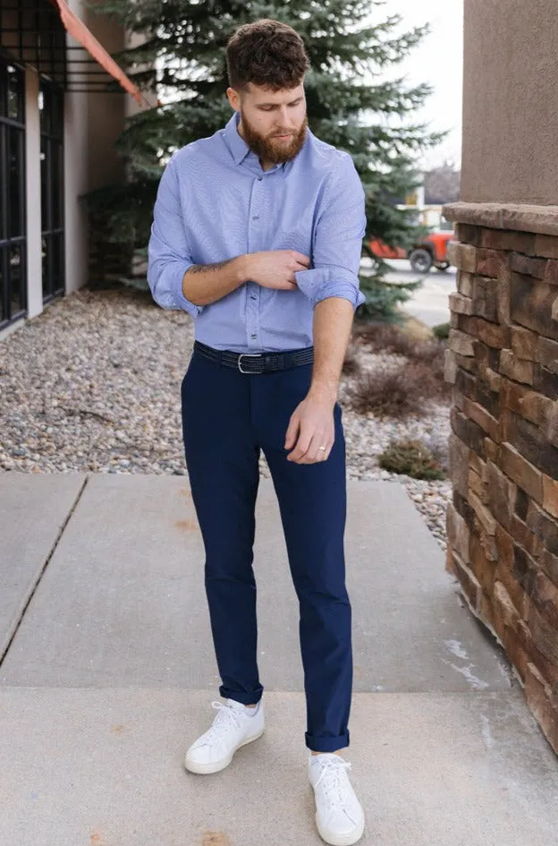 Rhone Commuter Shirt, Blue Stripe