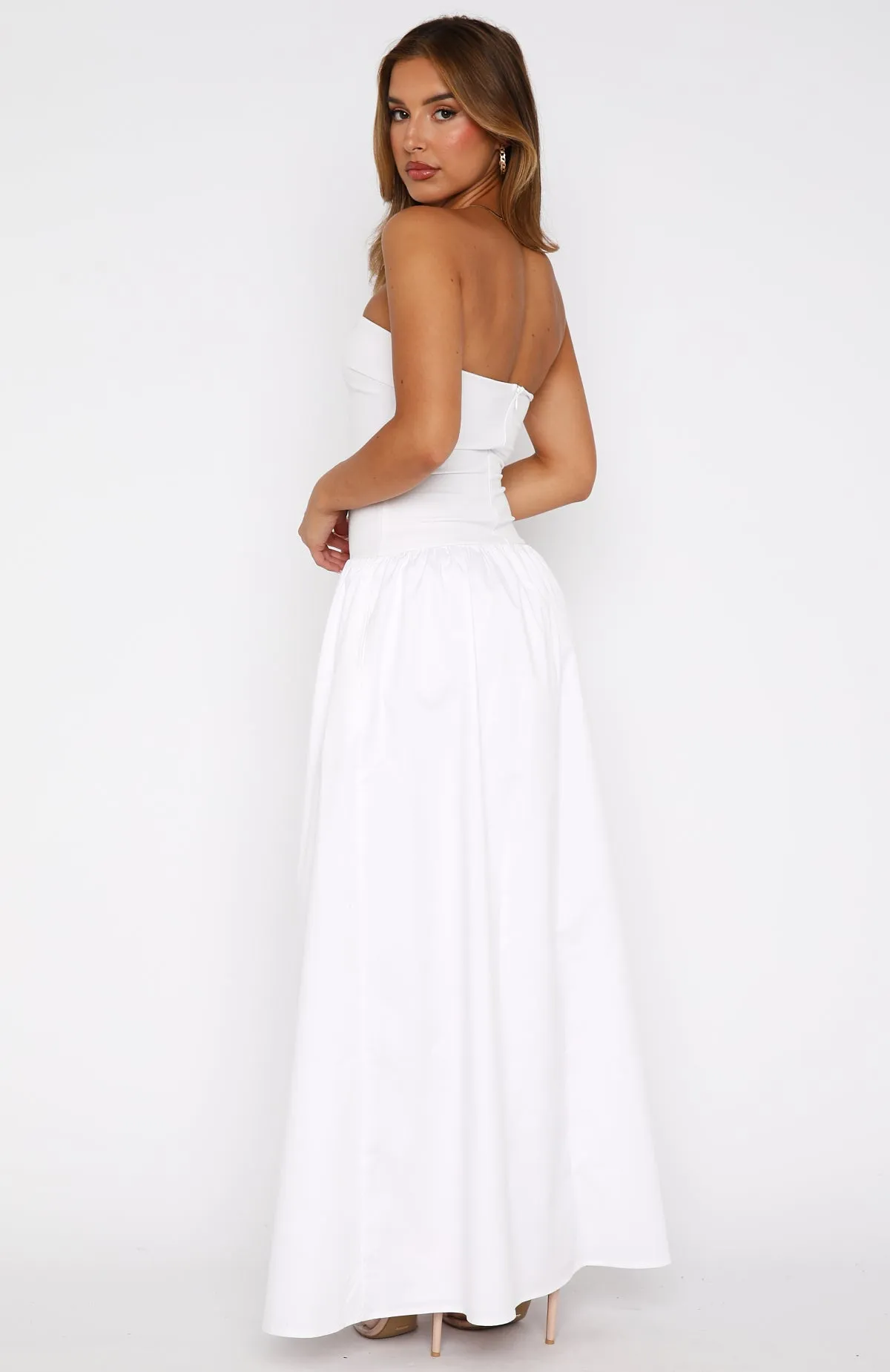 Take Back Maxi Dress White MultiPanelDesign