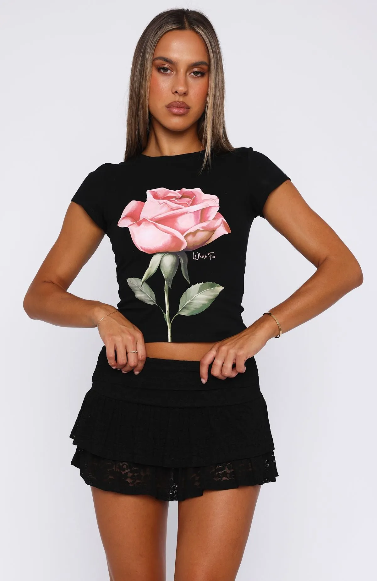 Ride It Out Baby Tee Black LongWearingComfort BreathableMaterial