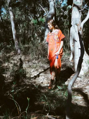 Romina Maxi Dress in Rust