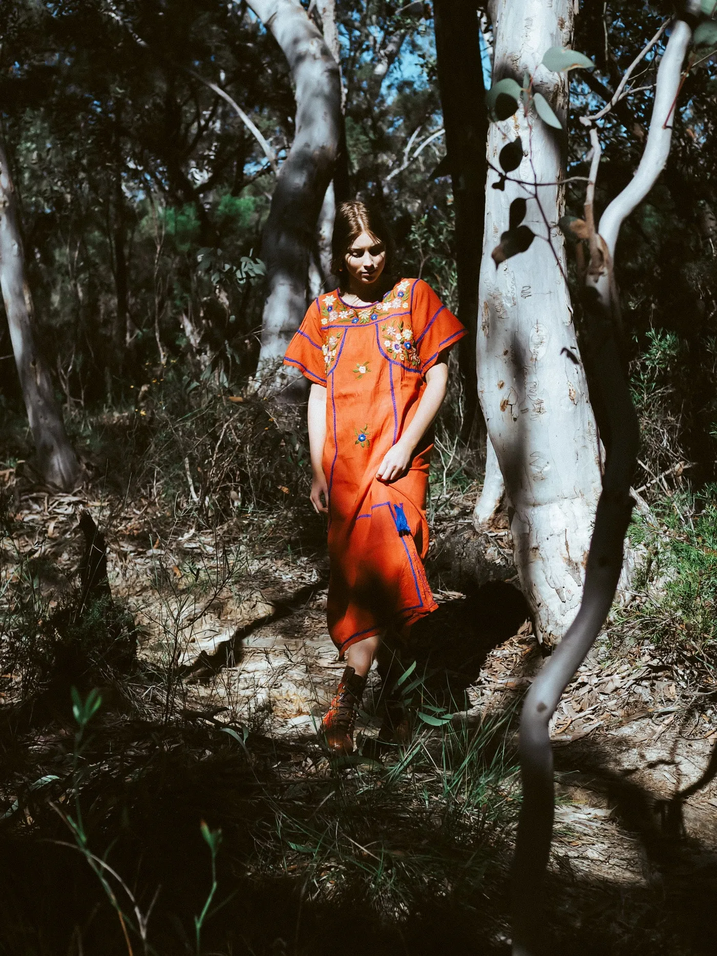 Romina Maxi Dress in Rust