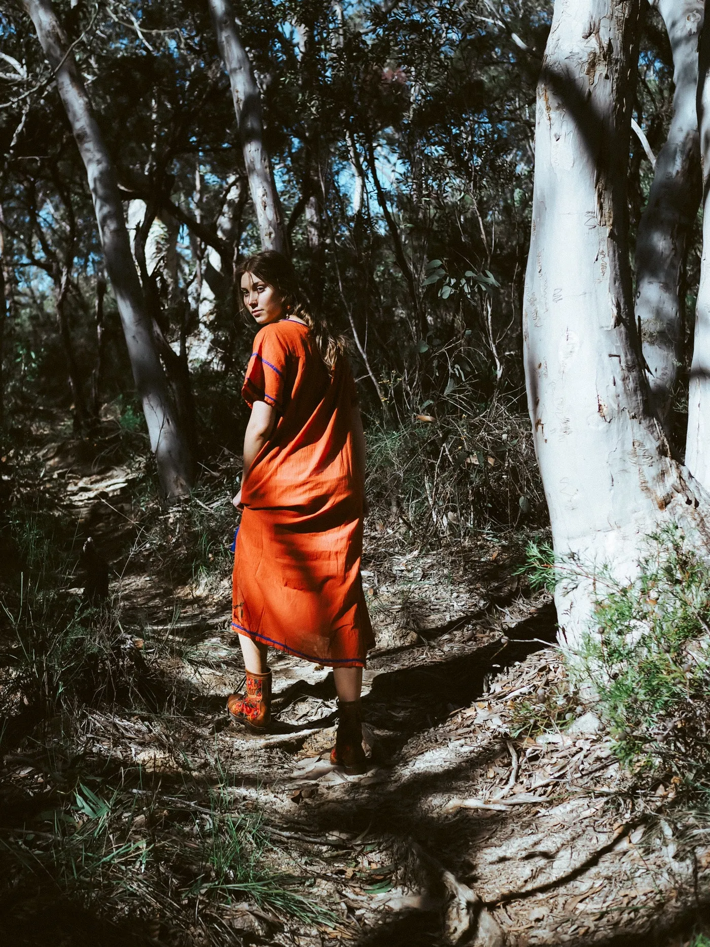 Romina Maxi Dress in Rust