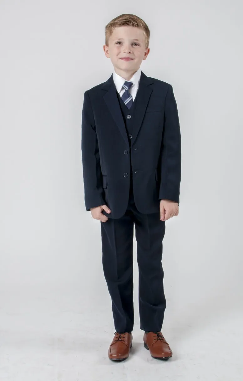 Ronnie - Navy Blue 5 Piece Suit