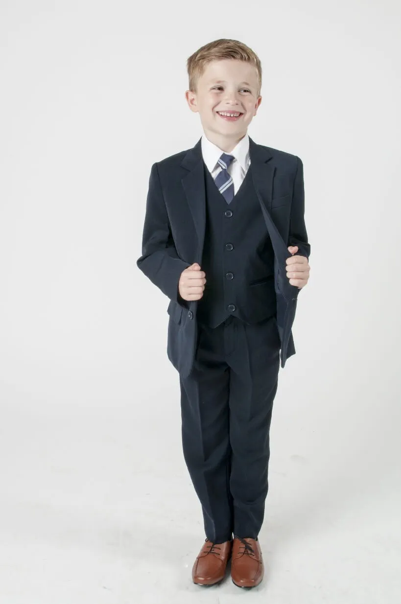 Ronnie - Navy Blue 5 Piece Suit
