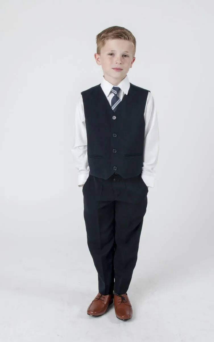 Ronnie - Navy Blue 5 Piece Suit