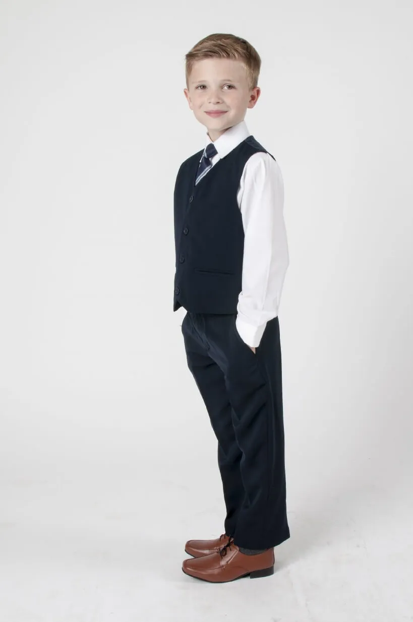 Ronnie - Navy Blue 5 Piece Suit