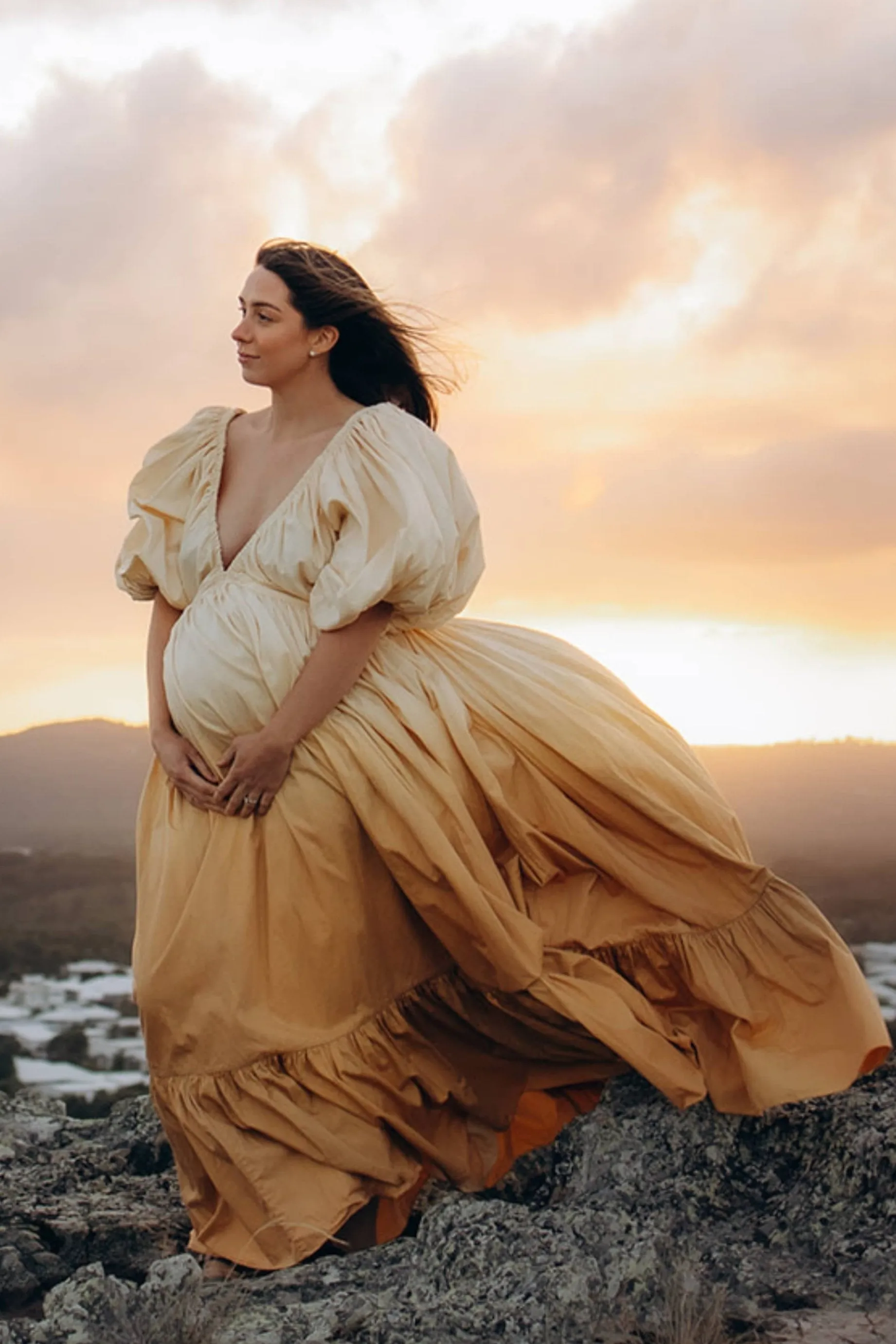 Rooh Collective Birthday Gown - Sun Ombre