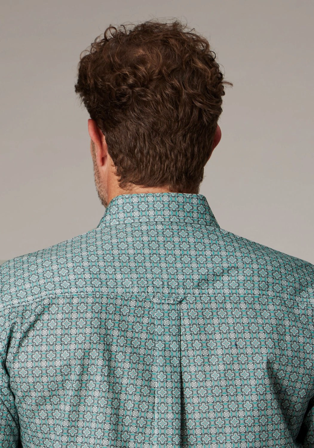 Roper Mens Silver Springs Foulard Grey 100% Cotton 1 Pkt S/S Shirt Summer Outfit Anti Pilling Finish