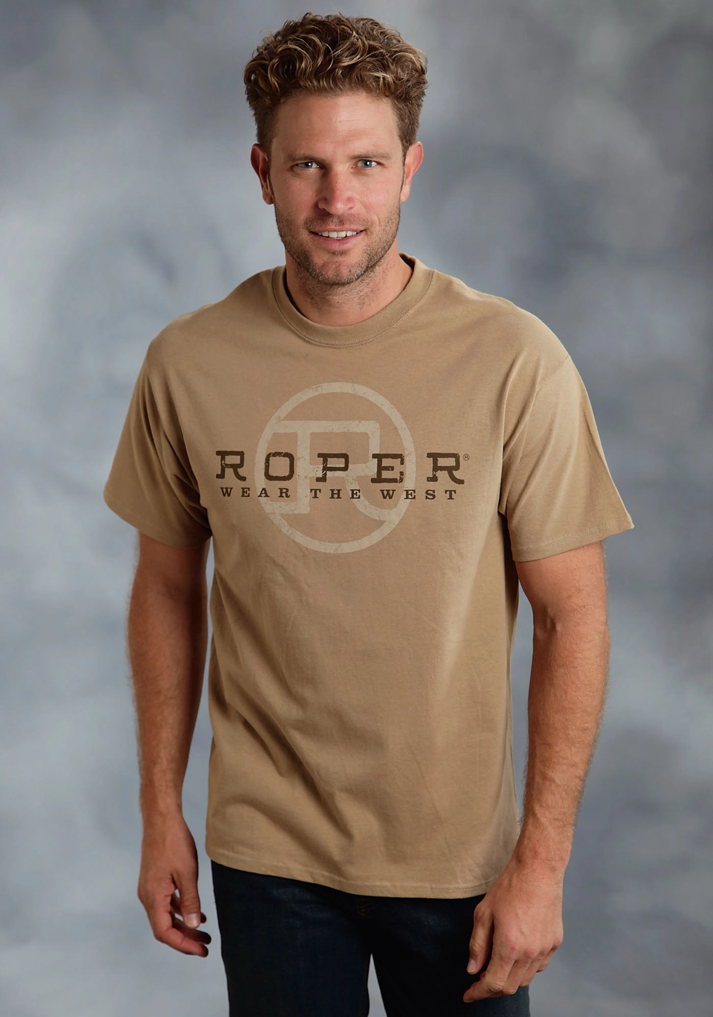 Roper Unisex Brown 100% Cotton Wear the West S/S T-Shirt Thermoregulating Fabric