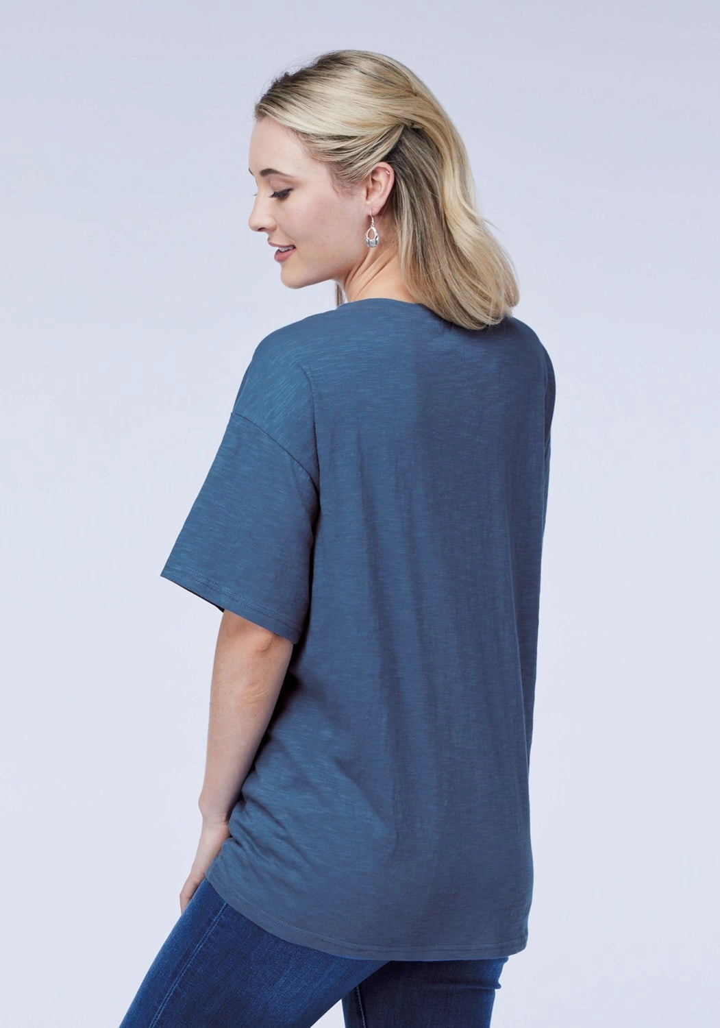 Casual Layer Roper Womens Boots and Hat Blue 100% Cotton S/S T-Shirt