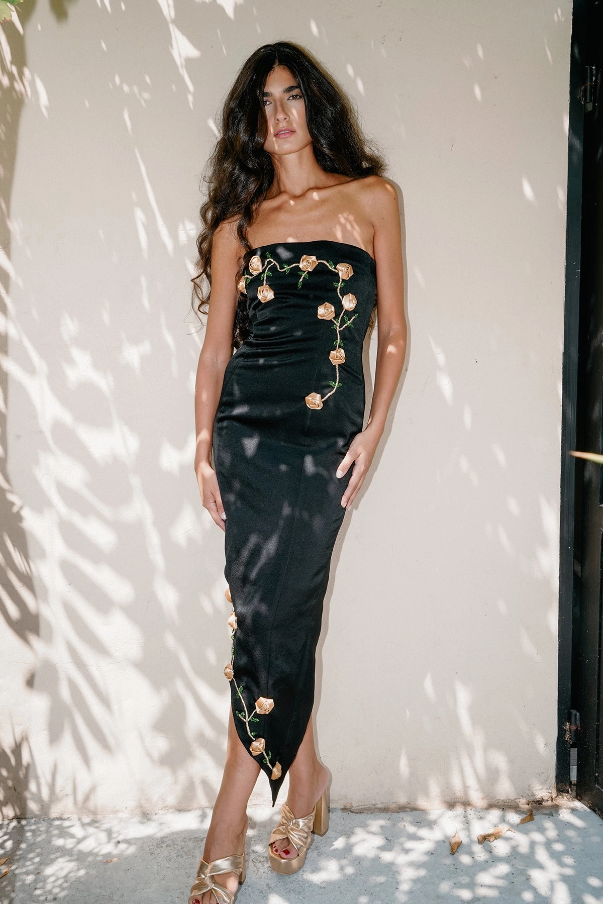 NonToxicCoating DoubleStitching Rosette Dress