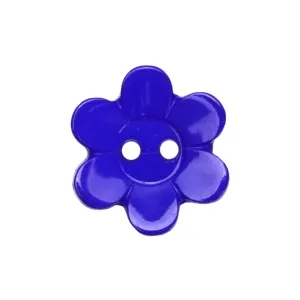 Royal Blue Daisy Buttons (5 Pcs) - 13mm, 15mm or 18mm