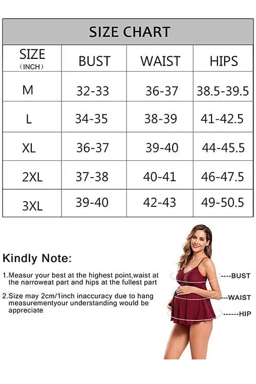 Ruched Tankini Solid Maternity Skirt Swimsuits