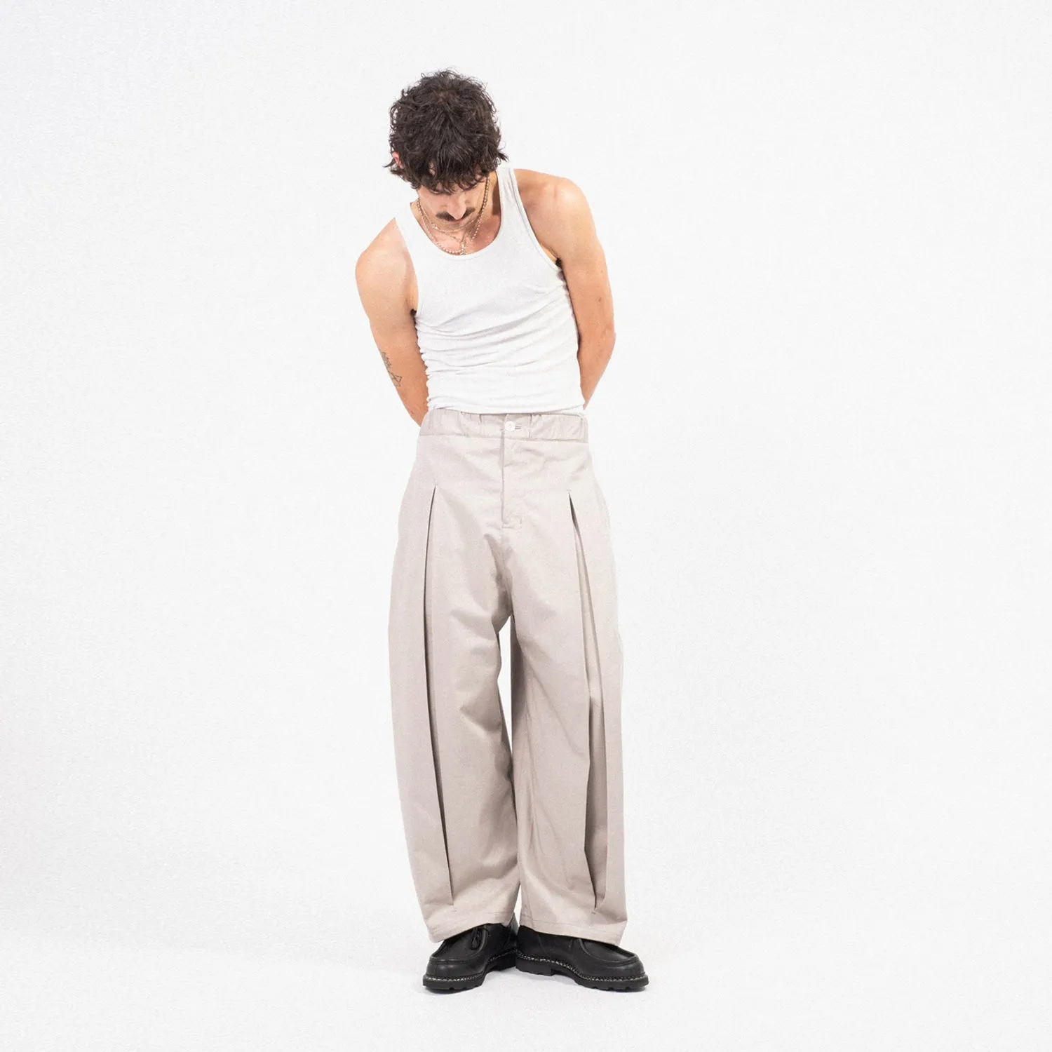 [SAGE NATION] BOX PLEAT TROUSER _ MUTED LILAC