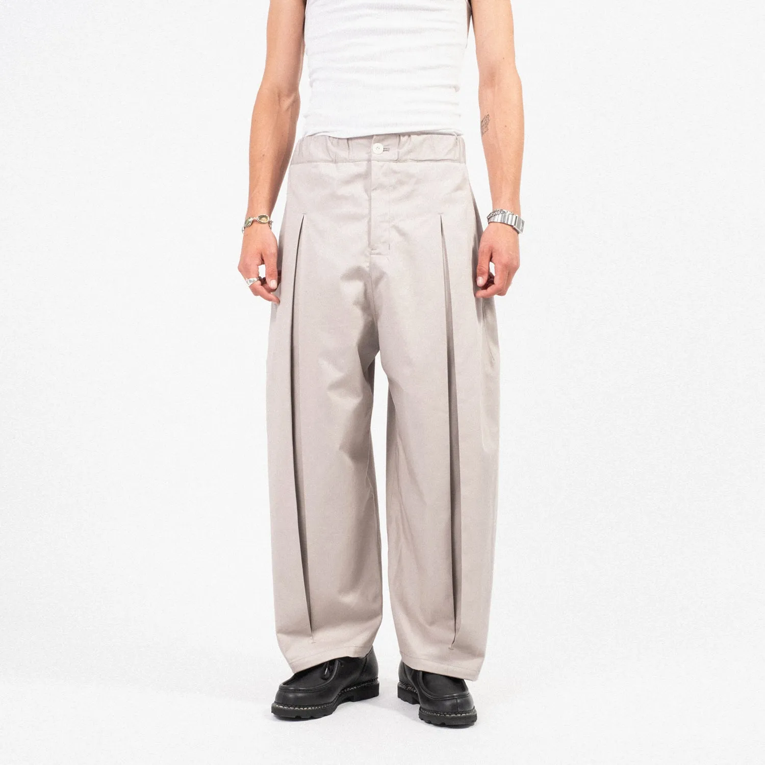 [SAGE NATION] BOX PLEAT TROUSER _ MUTED LILAC