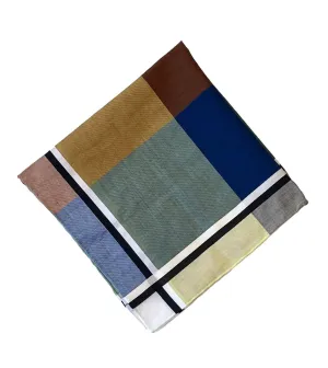 SAM MALOUF AUTHENTIC LUXURY Cotton Madras Pocket Square
