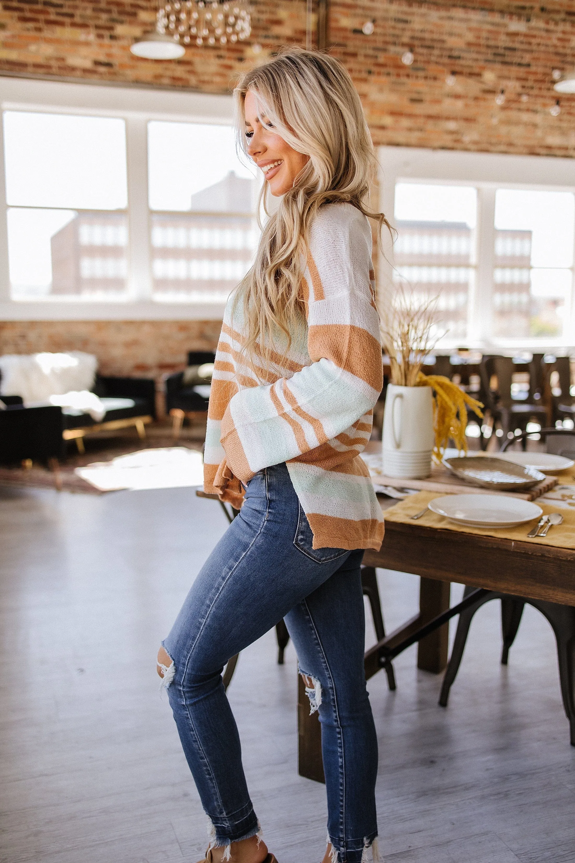 Samira Colorblock V-Neck Sweater