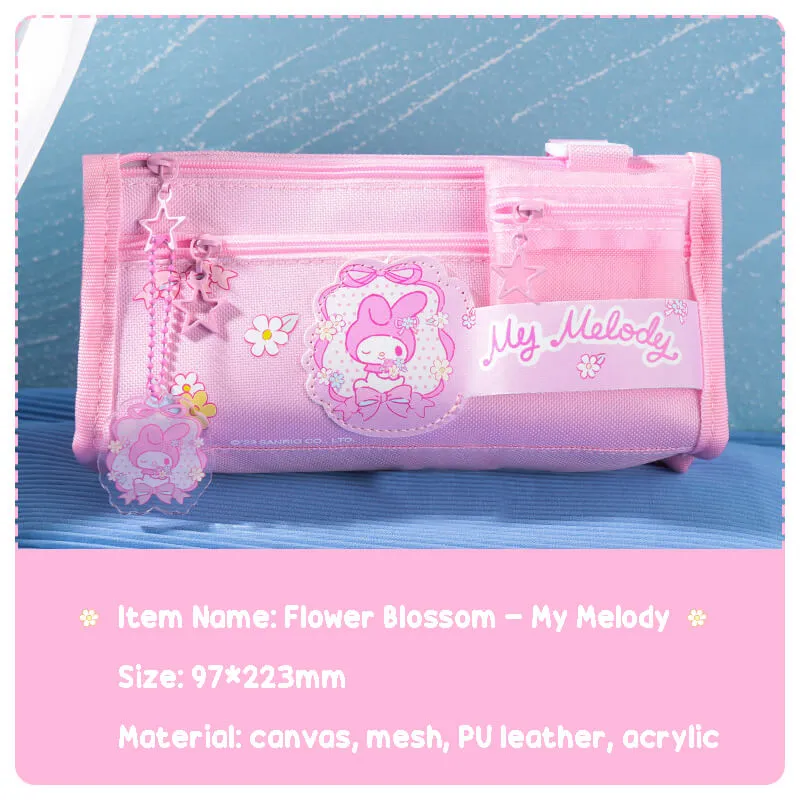 Sanrio Flower Blossom Series Canvas Pencil Case