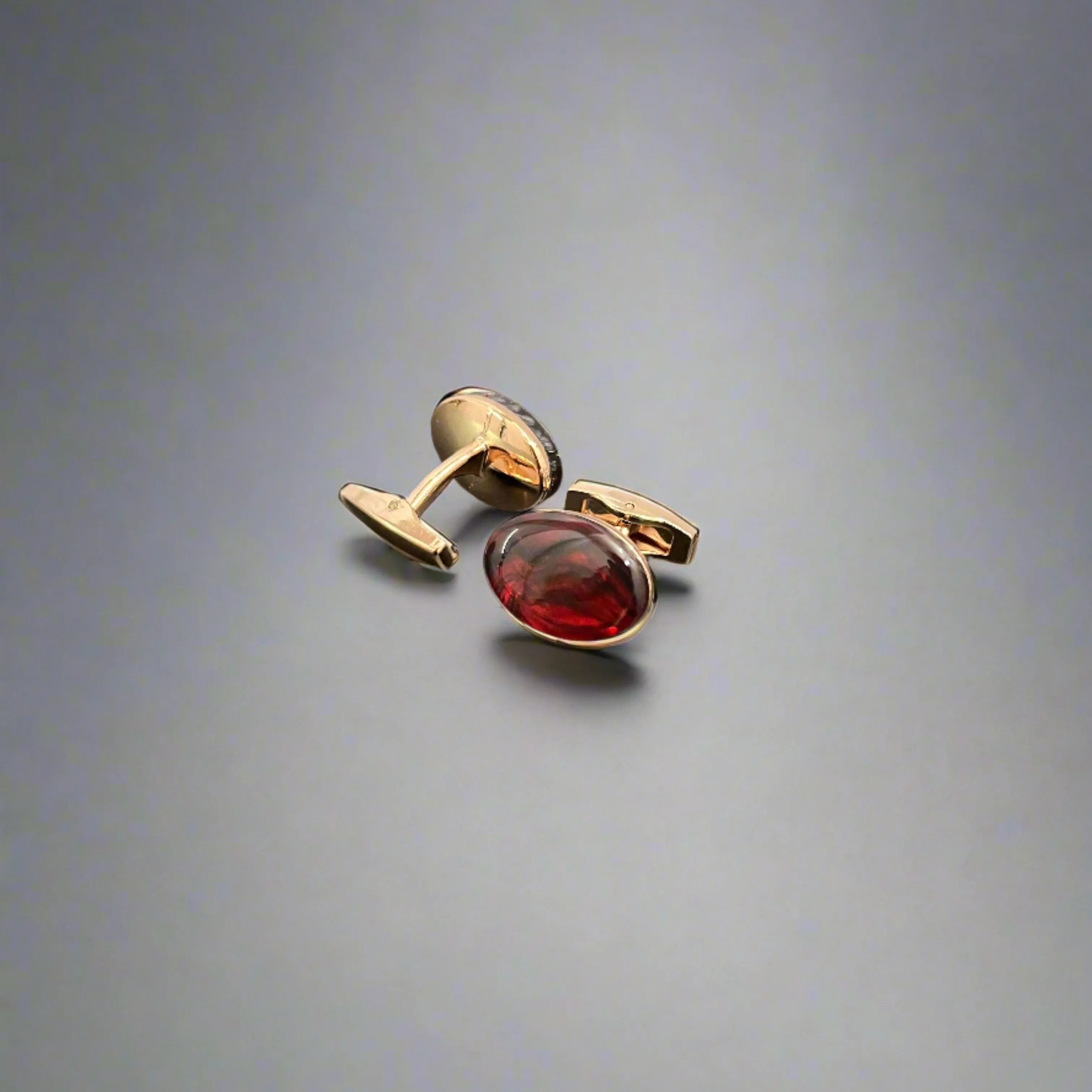 Sapphire Red Oval Cufflinks
