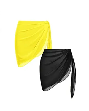 Sarong Cover Up Wrap Skirt Bathing Suit Sheer Swimsuit Sarong for Beach