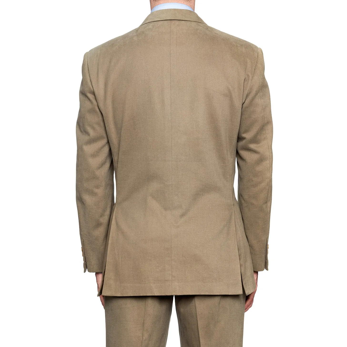 SARTORIA CASTANGIA Olive Twill Cotton Velvet Suit EU 50 NEW US 40