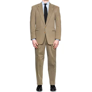 SARTORIA CASTANGIA Olive Twill Cotton Velvet Suit EU 50 NEW US 40
