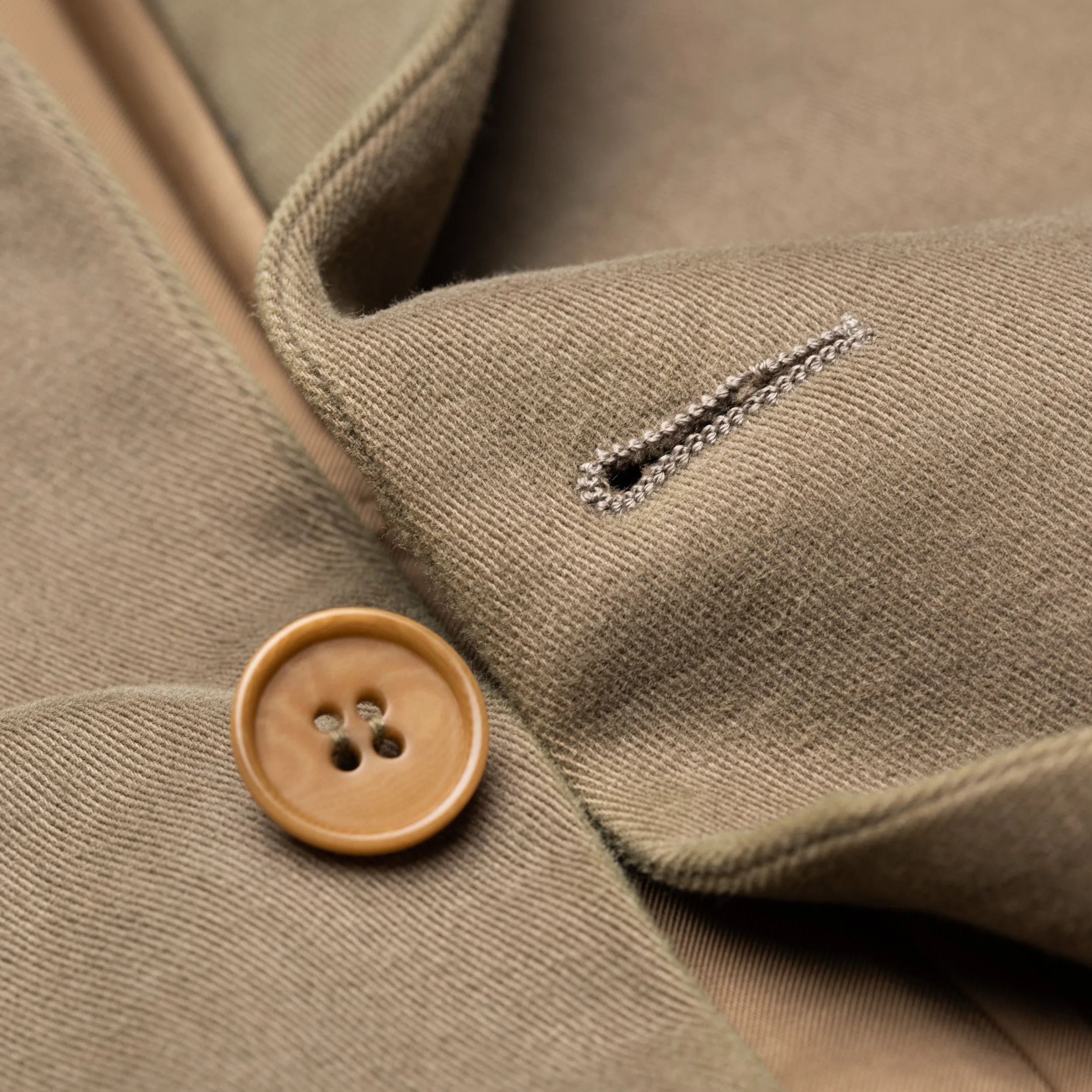 SARTORIA CASTANGIA Olive Twill Cotton Velvet Suit EU 50 NEW US 40