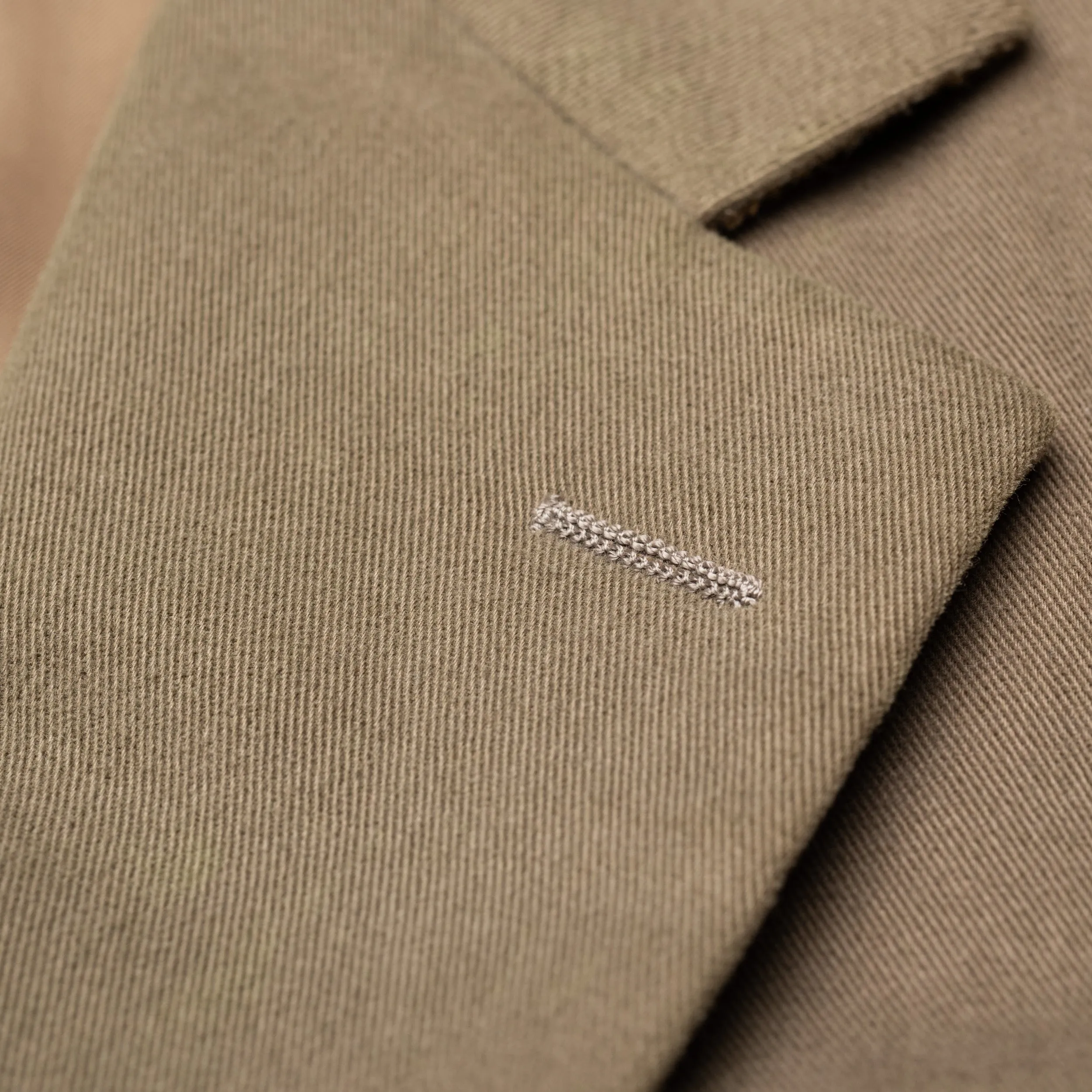 SARTORIA CASTANGIA Olive Twill Cotton Velvet Suit EU 50 NEW US 40