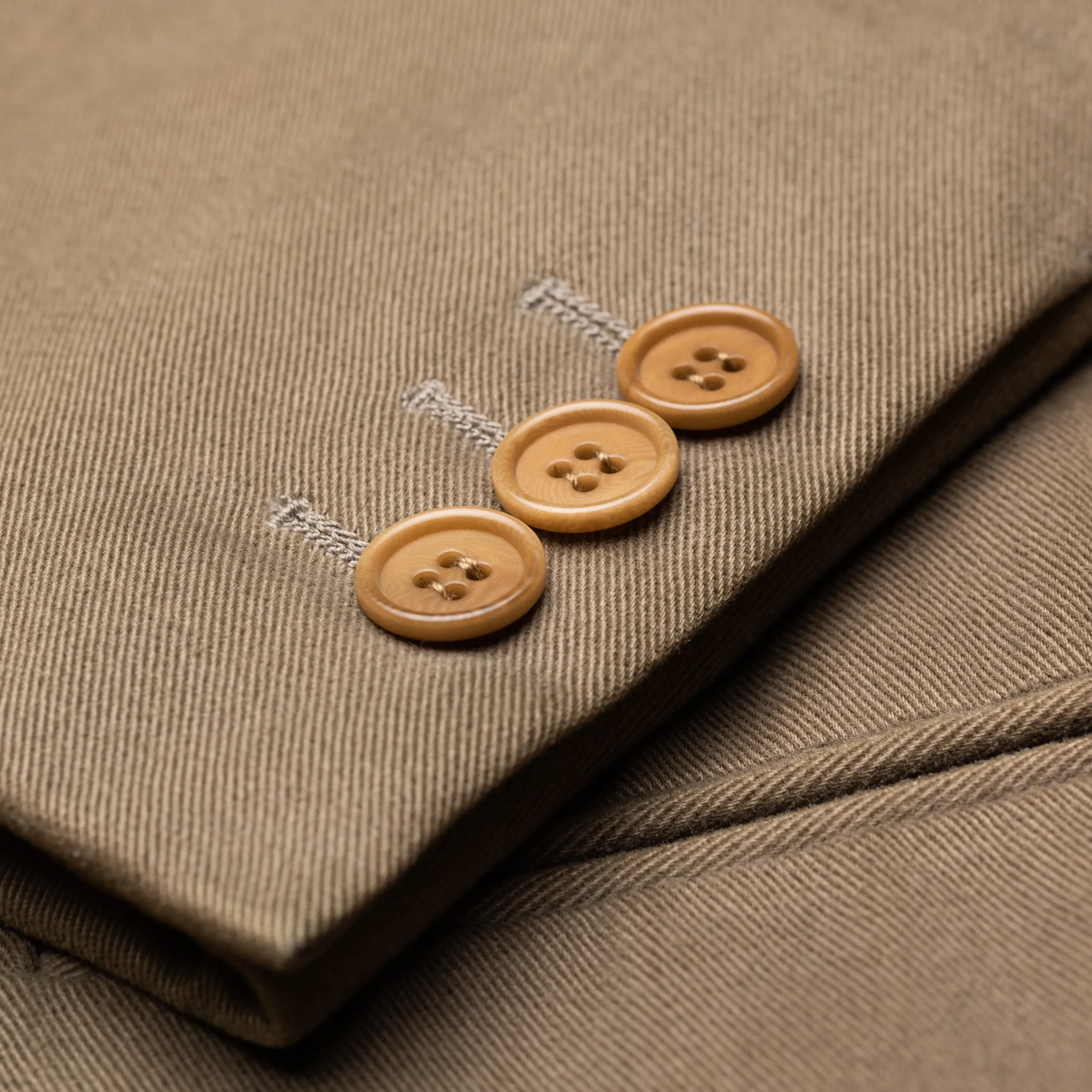 SARTORIA CASTANGIA Olive Twill Cotton Velvet Suit EU 50 NEW US 40
