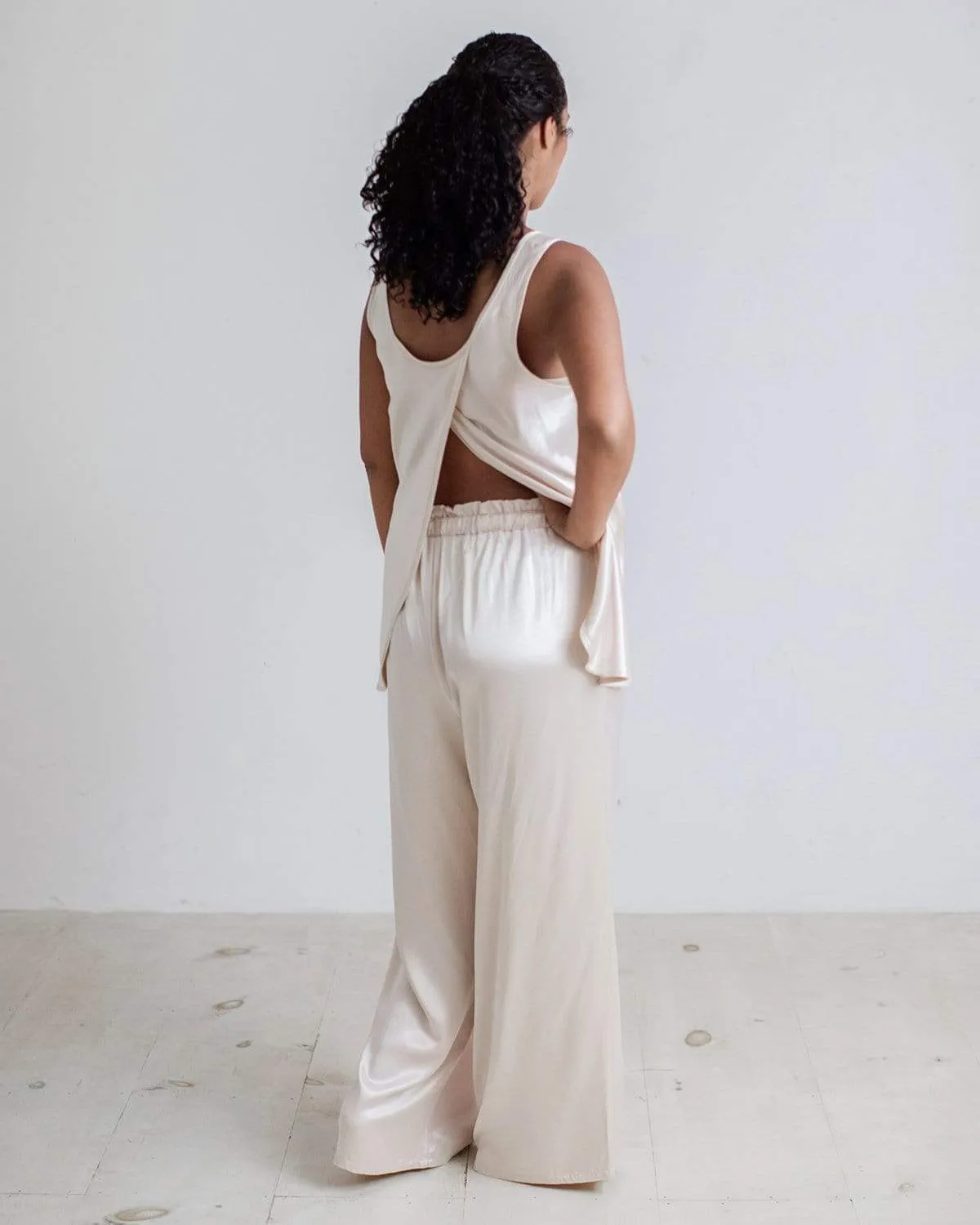 Satin Maternity Pajama Pants