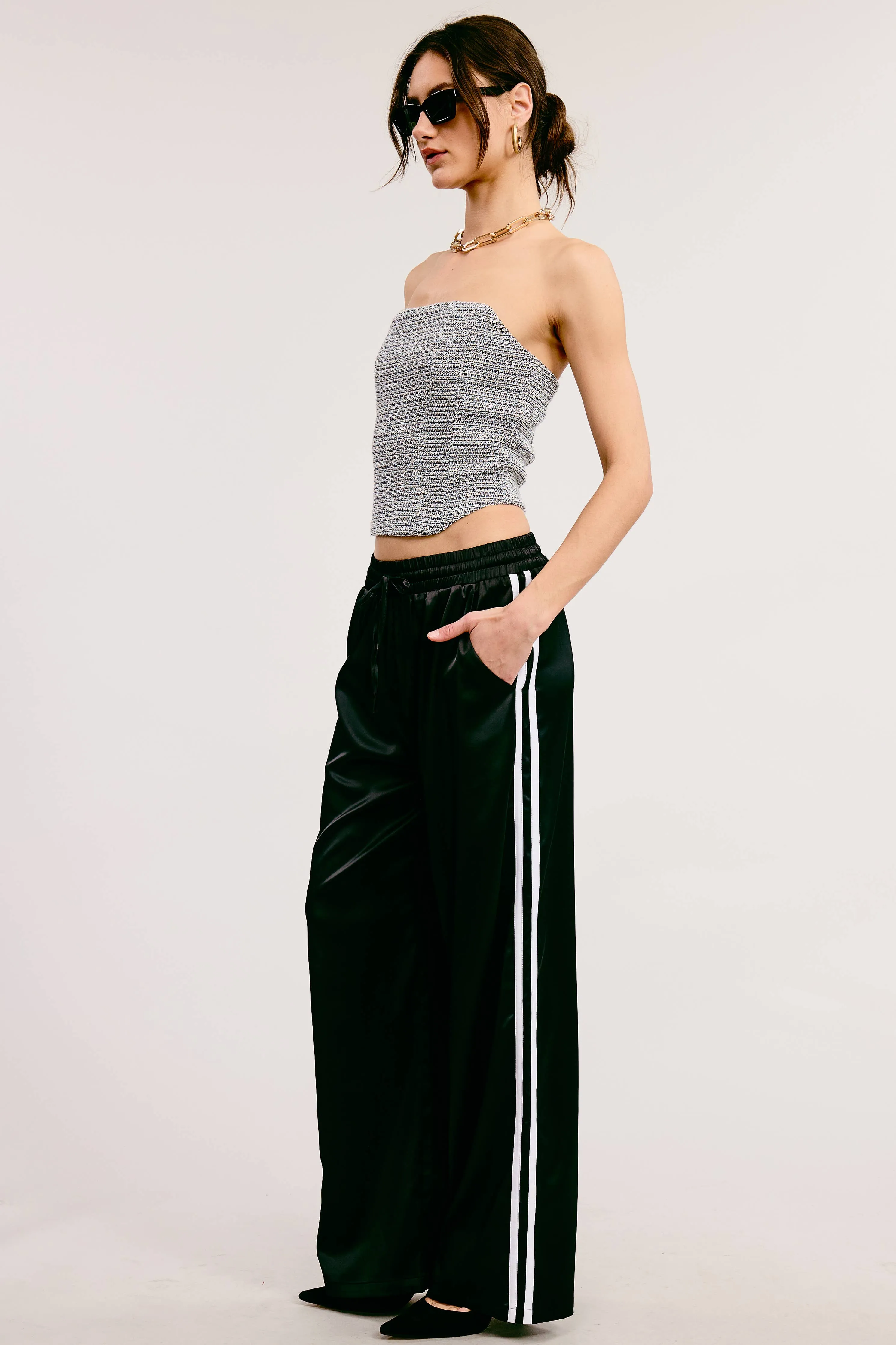 FrictionResistantEdging Heat Dissipating Satin Track Pants