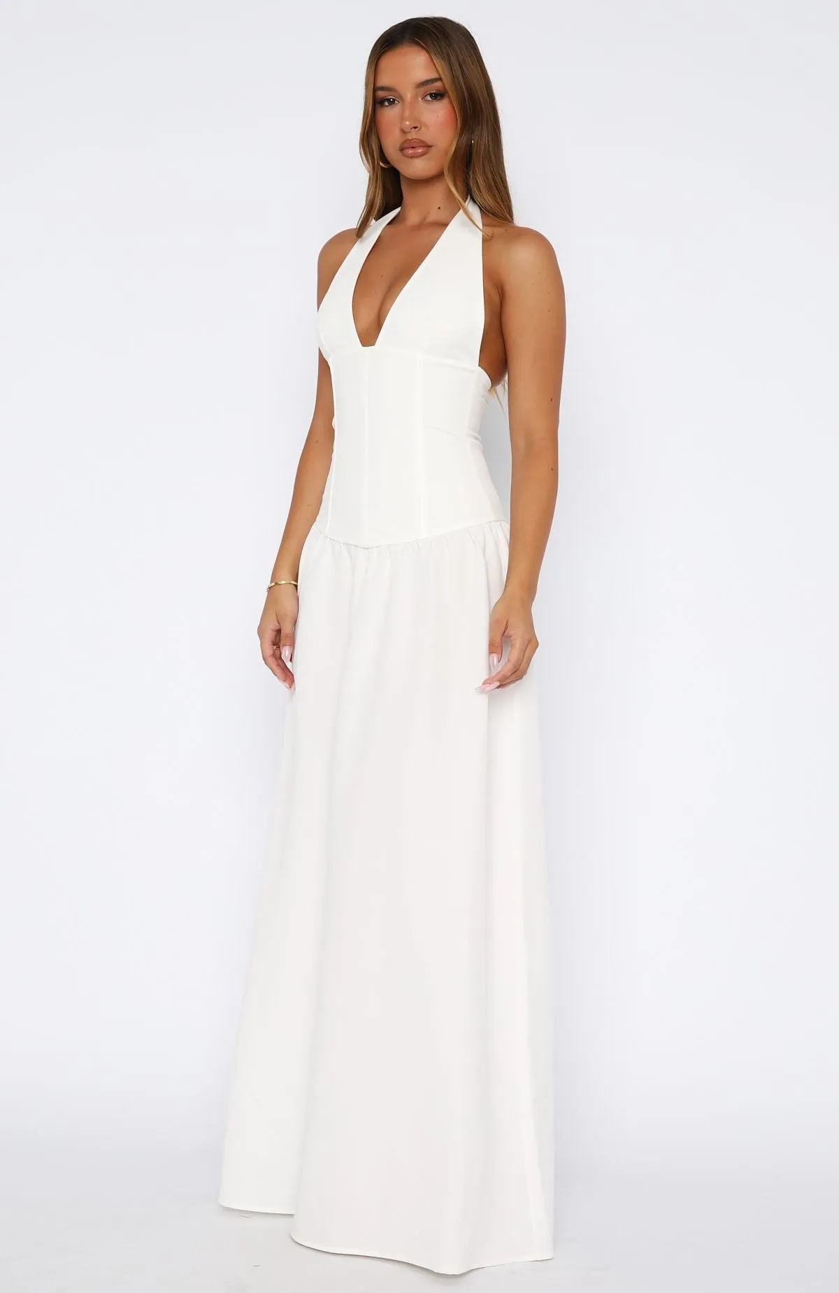 Casual dress Wrinkle Resistant Say You Love Maxi Dress White