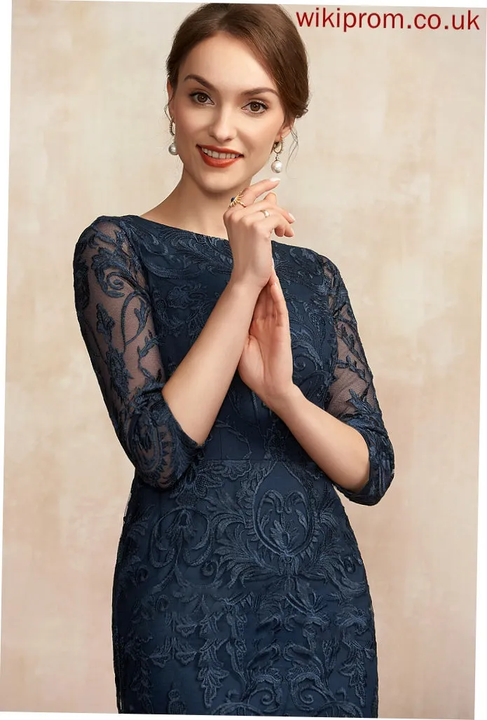 Scoop Sheath/Column Dress Natalee the Neck Knee-Length Mother of the Bride Dresses Bride of Mother Lace