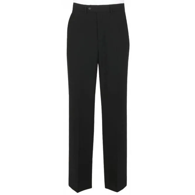 Scott Men's Contemp Formal Plain Trouser in Black, 30 to 56 Short to Long
