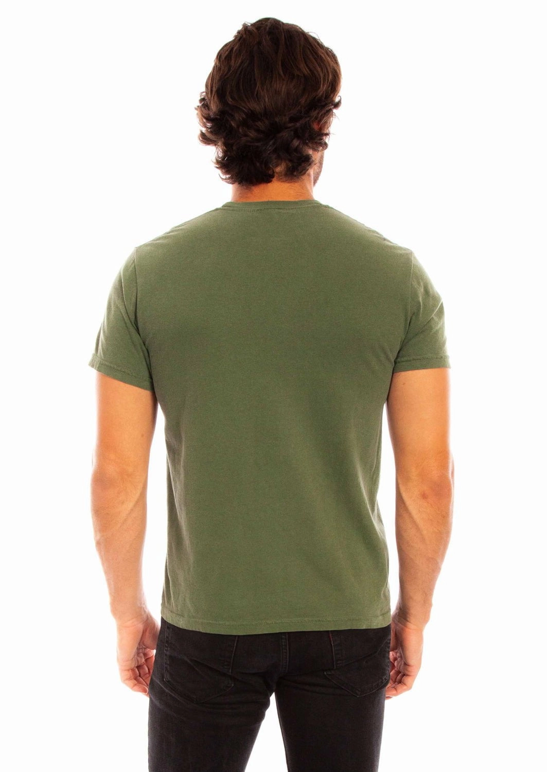 Scully Mens Crew Neck Olive 100% Cotton S/S T-Shirt Formal Style Perfect Comfort