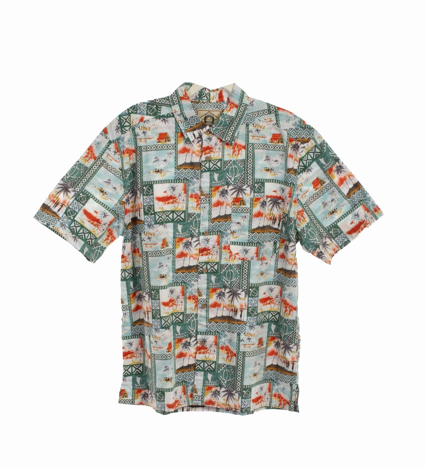 Scully Mens Island Surfers Pine 100% Cotton S/S Shirt Smooth Texture Easy Styling