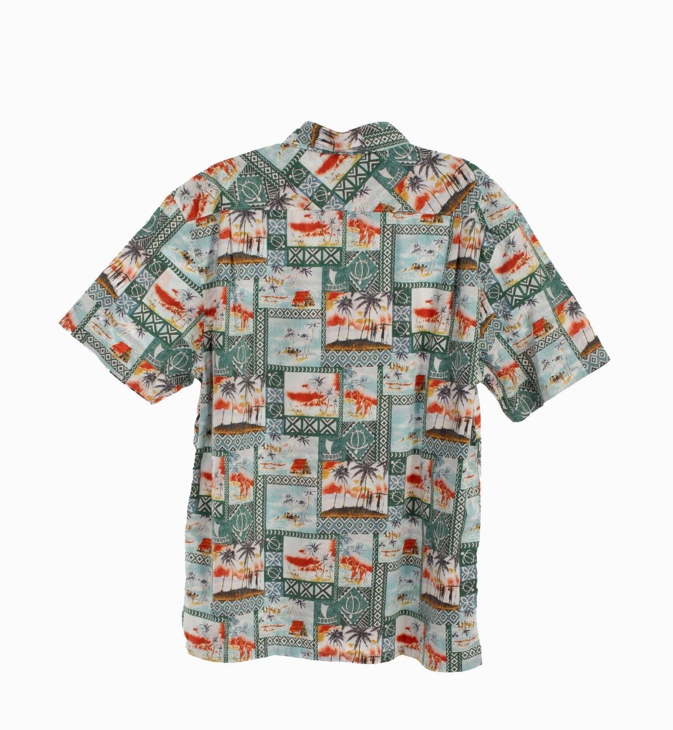All day wearability Scully Mens Island Surfers Pine 100% Cotton S/S Shirt