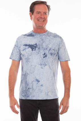 Chill Style Scully Mens Ocean Mist Blue 100% Cotton S/S T-Shirt