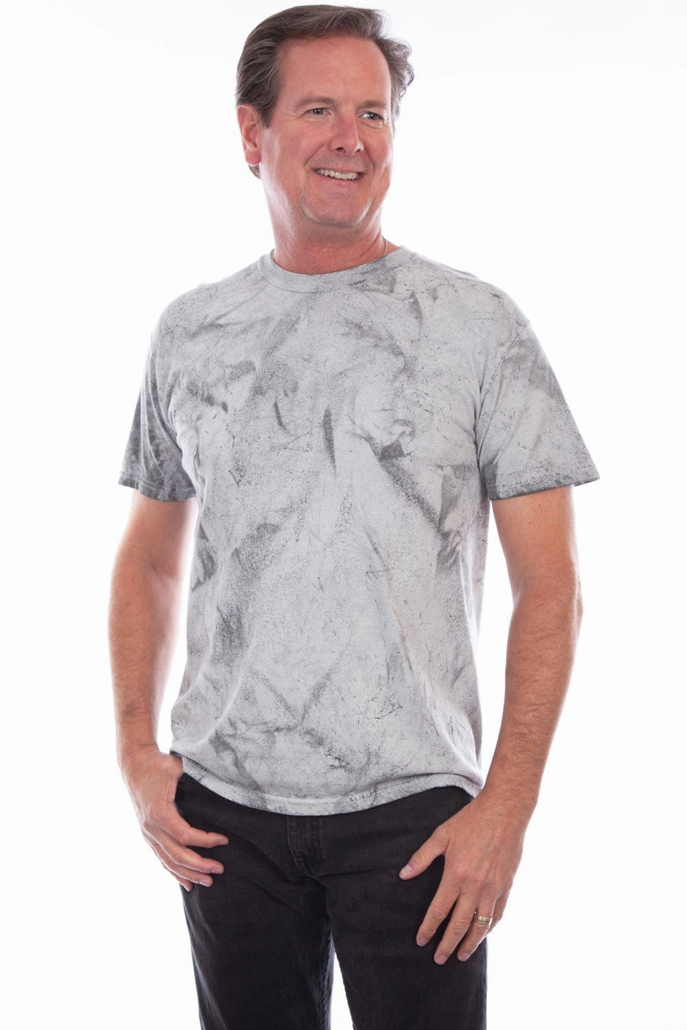 SlimFitDesign Scully Mens Ocean Mist Grey 100% Cotton S/S T-Shirt